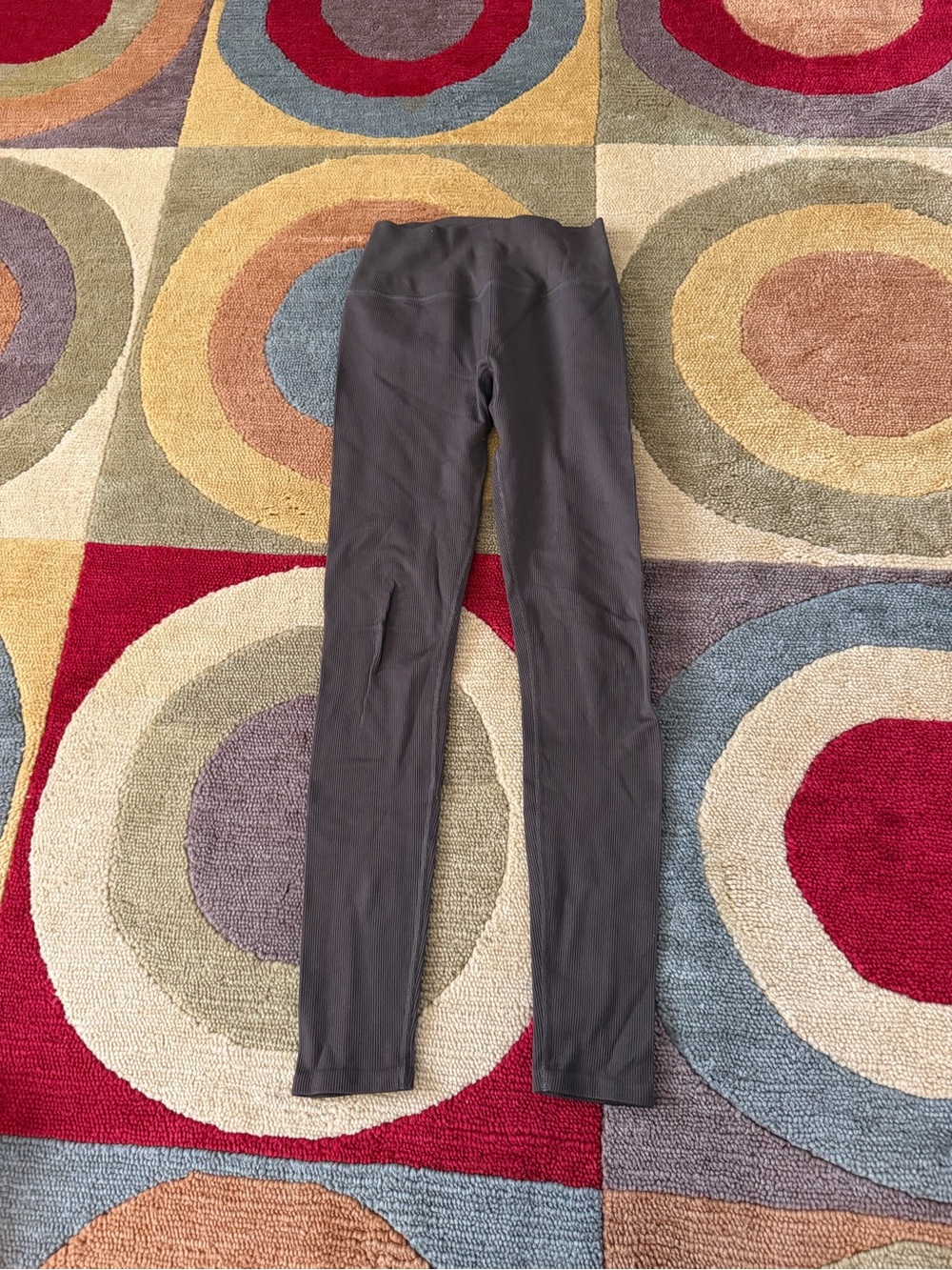 ALO Yoga Mindful Movement Brown Seamless Ribbed Leggings 28” Inseam High Waisted